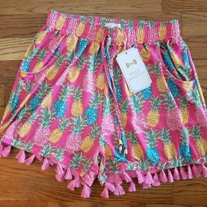 Womens Simply Southern Pineapple Print Shorts